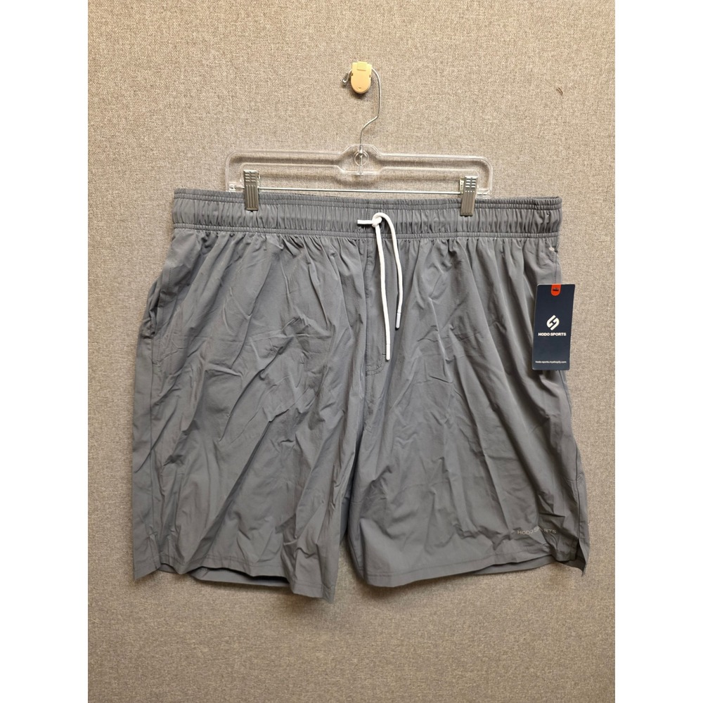 Hodo Sports Mens Gray Athletic Gym Shorts 3XL NWT Mesh Lined Drawstring Stretch